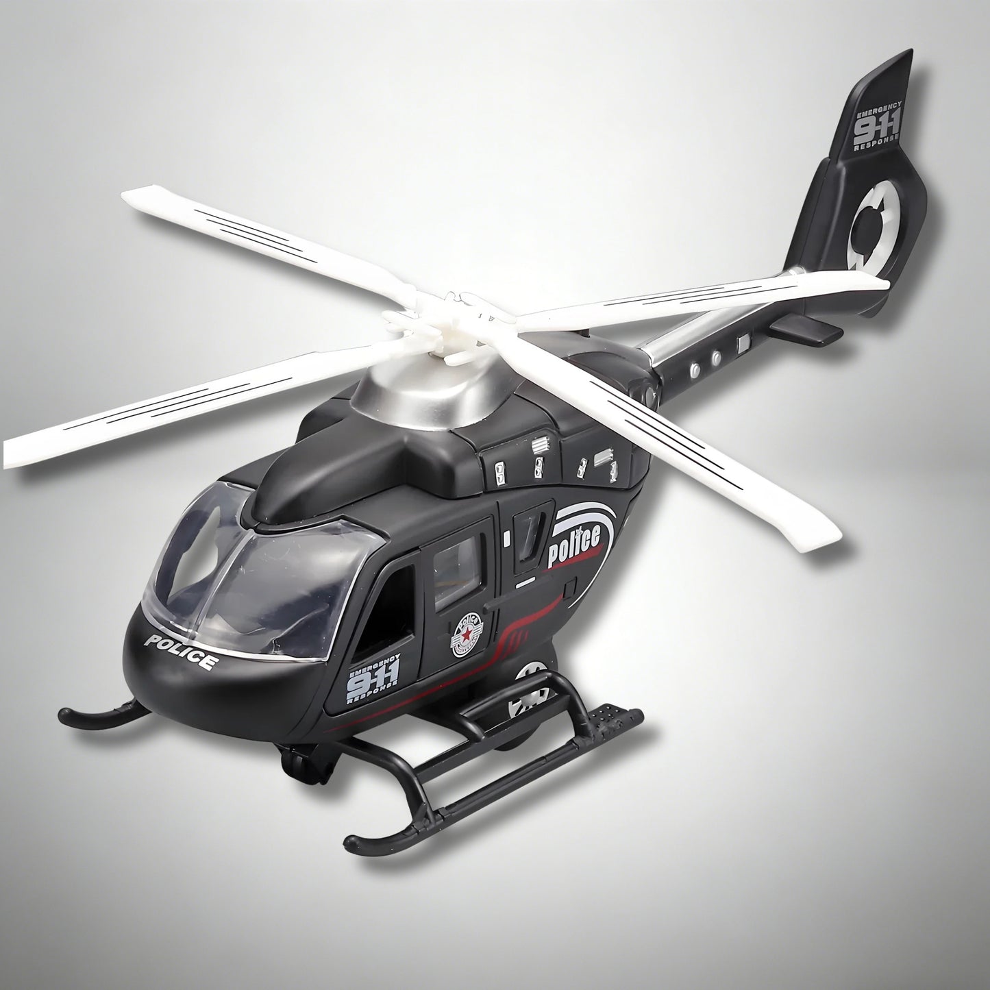 Military Helicopter Toy Model - Zinc Alloy with Sound & Rotating Propeller