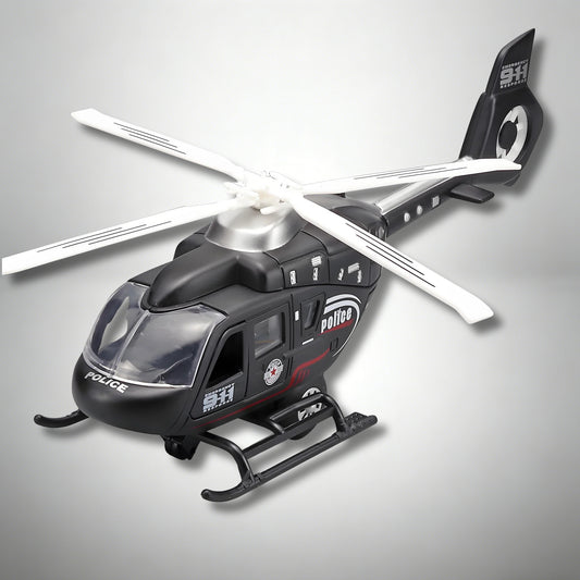 Military Helicopter Toy Model - Zinc Alloy with Sound & Rotating Propeller