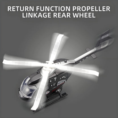 Military Helicopter Toy Model - Zinc Alloy with Sound & Rotating Propeller